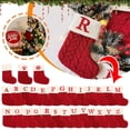 thumbnail image 1 of PENGXIANG Christmas Sock Christmas Alphabet Socks Woolen Knitting Red Snowflake Alphabet Letters Christmas Knitting Stocking Christmas Tree Pendant Decorations For Home  Gift, 1 of 9