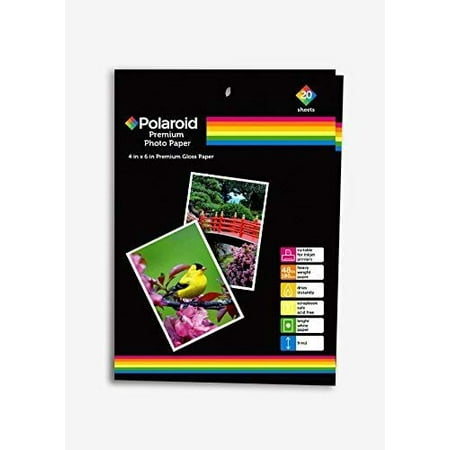 - Polaroid - 40 Sheets 4in x 6in Premium Gloss Photo Paper. Suitable for Inkjet Printers. 48lb Heavy Weight Paper