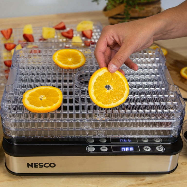 NESCO 5-Tray Rectangular Food Dehydrator, 420W Adjustable Temp