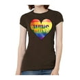 thumbnail image 1 of Womens Love Wins Heart Short-Sleeve T-Shirt - Brown - Medium, 1 of 1
