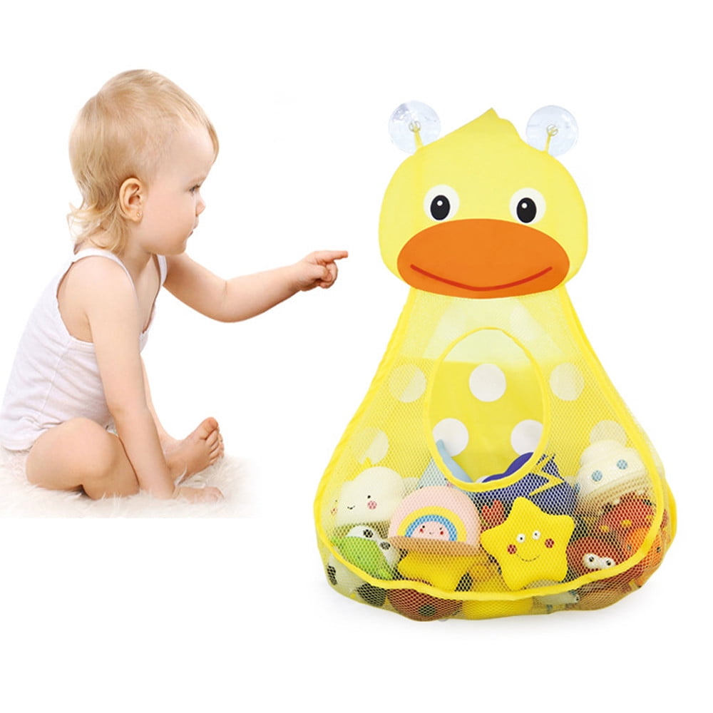 Toy Organizer For Kids Cartoon Duck Baby Shower Storage Mesh - Temu