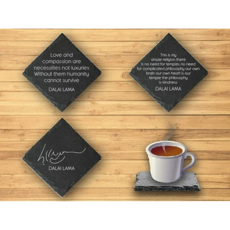 

Religious Figure Quotes Slate Coasters - Set of 3