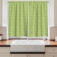 thumbnail image 2 of Ambesonne Botanical Kitchen Curtains, Simplistic Palm Leaves, 55"x45", Cream Apple Green, 2 of 3