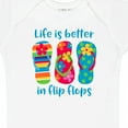 thumbnail image 4 of Inktastic Life is Better Flip Flops Girls Baby Bodysuit, 4 of 5
