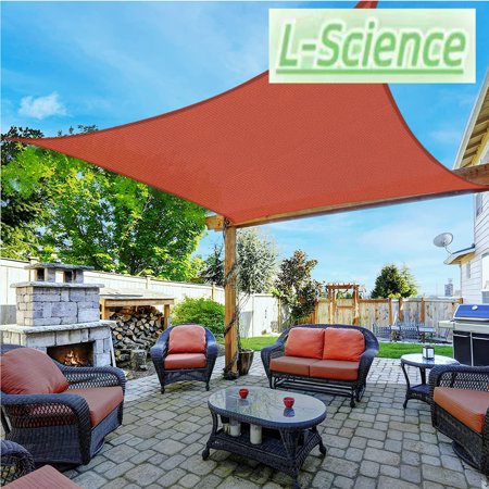 Rectangle Terra Red Sun Shade Sail Canopy UV Block Awning for Outdoor Patio Garden Backyard