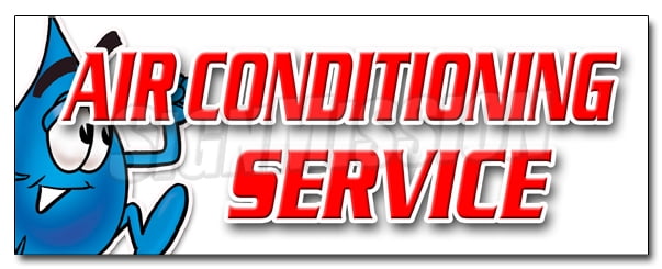 12" AIR CONDITIONING SERVICE DECAL sticker ac cooling tech cold maintenance