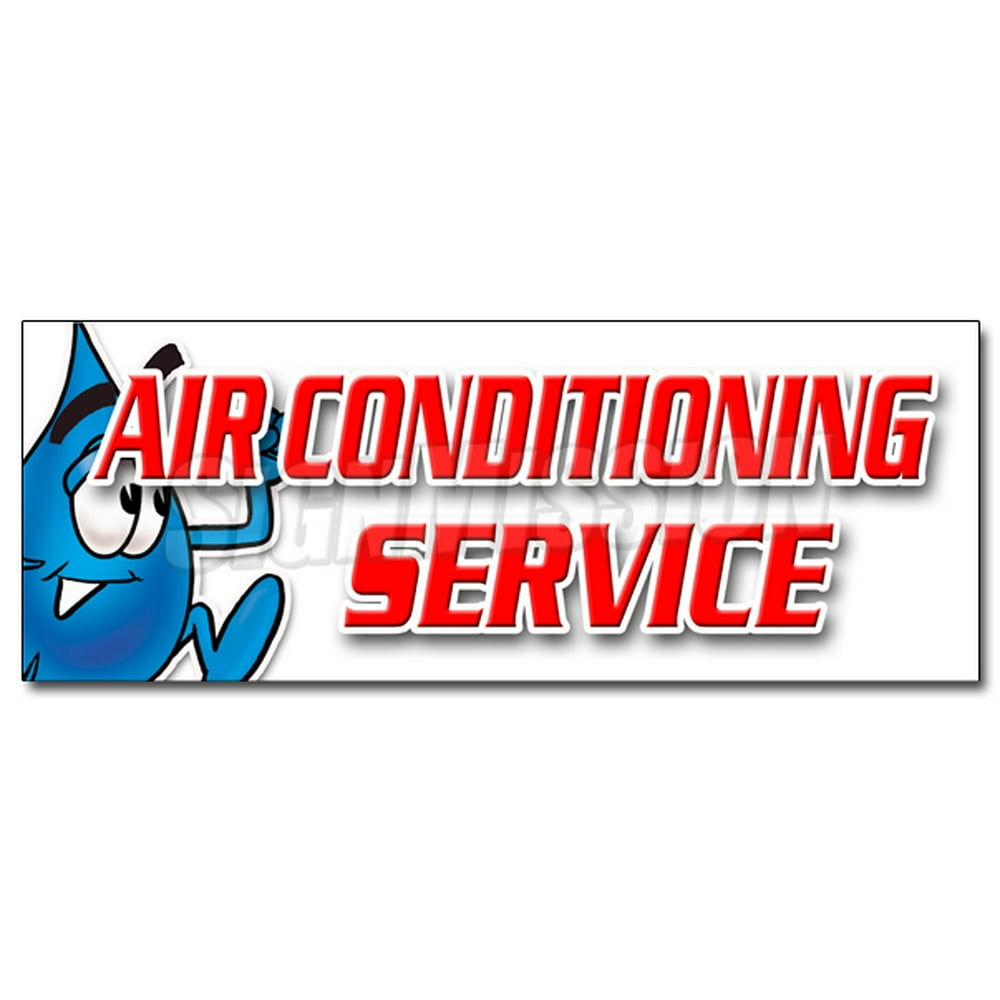 12" AIR CONDITIONING SERVICE DECAL sticker ac cooling technician air