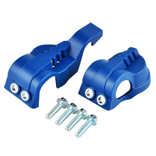Youkk 2pcs Plastic Motorcycle S Fork Shoes Protection Fork Shoes Cover With Screws Included Fashionable blue 1Set