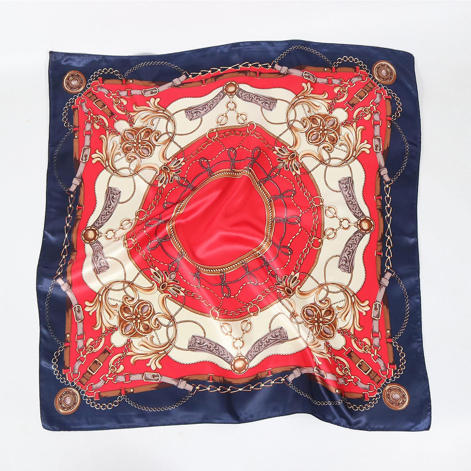Foulard Carré En Satin Polyester 70x70 Cm - Écharpe Multifonction Pour Cheveux, Cou, Plage, Accessoire Mode - 8