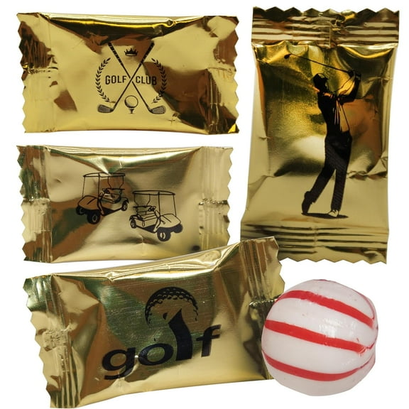 Naturejam 100 Count Golf Peppermint Individually Wrapped Mints for any Golf Party Decorations