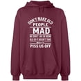 thumbnail image 2 of OXI Hoodie Sweatshirt - Don't Make Old People, Basic Casual Hoodie for Men's and Women Fleece Hoodie Long Sleeve - Maroon Medium, 2 of 3