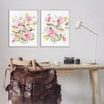 thumbnail image 3 of Stupell Industries Pink Scattered Blooms Botanical & Floral Painting Gray Framed Art Print Wall Art, 24 x 30, Set of 2, 3 of 10