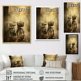 thumbnail image 4 of Designart "Atmospheric Rides on a Bicycle I" Bicycle Floater Framed Wall Art Living Room, 4 of 7