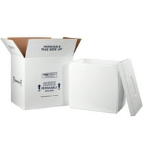 The Packaging Wholesalers Insulated Shipping Kits 18" x 14" x 19" White 1/Case 248C