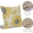 thumbnail image 5 of Dark Light Yellow Pillow Covers 20x20 Set of 2 Retro Sunflower Flowers Print Decorative Throw Pillows Outdoor Modern Art Floral Pillowcase Square Linen Cushion Case for Home Sofa Couch Bed, 5 of 6