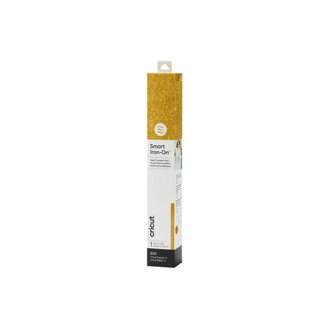 Cricut® Smart Iron On™ Glitter Matless Heat Transfer Vinyl (3 ft), Gold