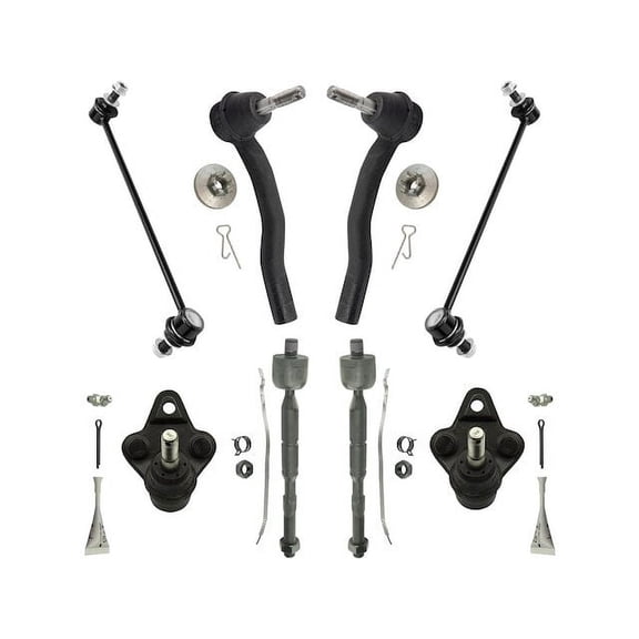 Front Ball Joint Sway Bar Link Tie Rod End Kit - Compatible with 2010 - 2015 Toyota Prius 2011 2012 2013 2014