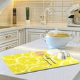 thumbnail image 6 of Yellow Lemon Dish Drying Mat for Kitchen Countertops Sinks Drying Mat Absorbent Heat Resistant Dishes Drainer Pad 16 x 18 Inch, 6 of 7