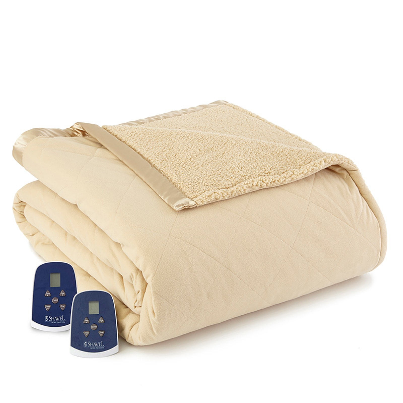 Shavel Home Products Micro Flannel Reverse To Sherpa Electric Blanket