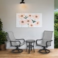 thumbnail image 6 of Four Seasons Courtyard Palermo 3 Piece Aluminum Bistro Chair and Table Set, 6 of 9