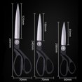 thumbnail image 3 of Fabric Scissors Professional Heavy Duty Scissors for Leather Sewing shears for Tailoring Industrial Strength High Carbon Steel Tailor Shears Sharp for Home Office Artists Dressmakers, 3 of 7