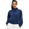 thumbnail image 2 of Female Fleece Full Zip Up Jacket Whale Blue XL, 2 of 10