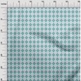 thumbnail image 3 of oneOone Cotton Flex Turquoise Blue Fabric Asian Block Print Craft Projects Decor Fabric Printed By The Yard 40 Inch Wide, 3 of 4