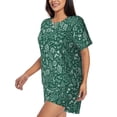 thumbnail image 2 of Haiem Green Christmas Pattern Pajama Set for Women 2 Piece Lounge Set Short Sleeve Tops and Shorts Soft Sleepwear-Medium, 2 of 7