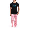 thumbnail image 4 of CafePress - Dachshund In Women's Dark Pajamas - Women's Short Sleeve Print T-Shirt and Pants Dark Cotton Pajama Set, 4 of 7