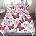 thumbnail image 1 of HAHDAXIA Butterflies Bedding Solid Comforter Set for All Seasons,3 Pieces(1 Comforter+2 Pillowcases),Soft Microfiber Bedding Set Full(79"x90"), 1 of 7