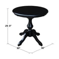 thumbnail image 3 of International Concepts 30" Round Pedestal Dining Table in Black, 3 of 6