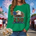 thumbnail image 2 of Leey-World 250 Years 1776-2026 250th Birthday Eagle Liberty Bell T-Shirt American Shirts for Women(Green,XL), 2 of 9