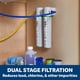 thumbnail image 2 of Sistema de filtración de agua GE de doble etapa para debajo del fregadero con grifo, 2 of 6