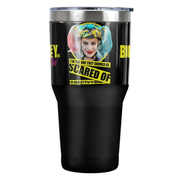 Birds of Prey Harley Quinn Scared Of Stainless Steel Tumbler 30 oz Coffee Travel Cup, Vacuum Insulated & Double Wall with Leakproof Sliding Lid