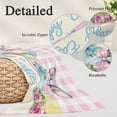 thumbnail image 3 of Easter Pillow Covers King, Spring Watercolor Bunny Eggs Flowers Pink Plaid Soft Brushed Microfiber Breathable Throw Pillow Covers, Decorative Pillowcase with Zipper for Couch Sofa Bedroom 20"x36", 3 of 9