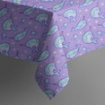 thumbnail image 5 of Purple Cartoon Narwhal Pattern Square Tablecloth,Waterproof Square Table Cover,Wipeable Spillproof Washable Table Cover for Home Kitchen Party Decor 42"X42"(107x107cm), 5 of 6