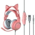 thumbnail image 2 of Écouteurs Oreilles de Chat, Réduction de Bruit Mignons Amovibles Écouteurs de Jeu pour PC, 2 of 7
