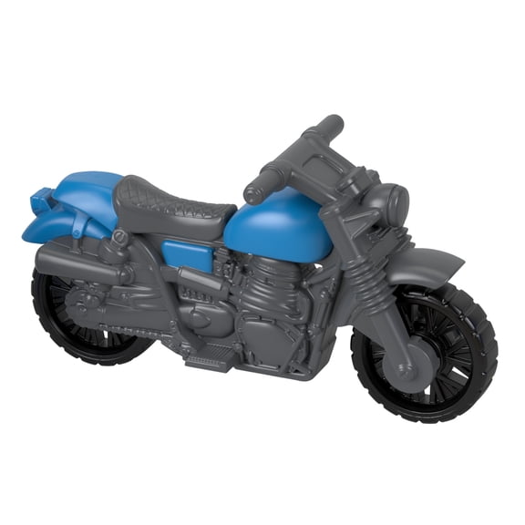 Replacement Part for Fisher-Price Imaginext Jurassic World Dinosaur Playset - HMJ79 ~ Replacement Gray and Blue Motorcycle ~ Wheels Move