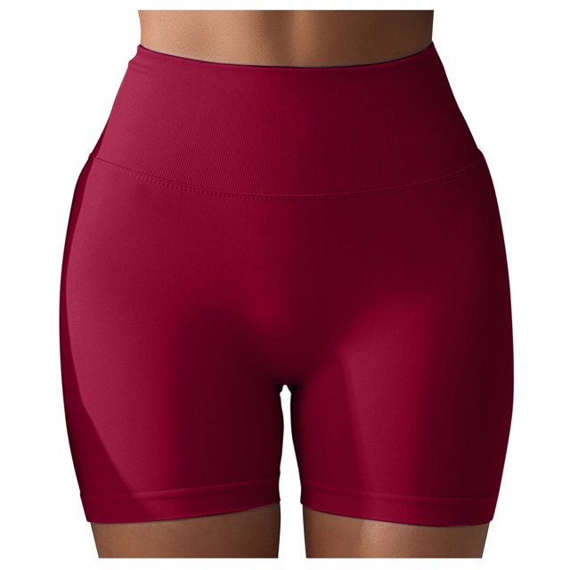 WEIYLL Yoga Shorts Women Seamless Scrunch Workout Gym Solid Color Rd2 Pants S