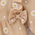 thumbnail image 5 of CAICJ98 Newborn Infant Baby Girl Romper Bodysuit Baby Girl One Piece Jumpsuit Pants Clothes Fall Winter Outfits with Headband (Khaki,0-3 Months), 5 of 7