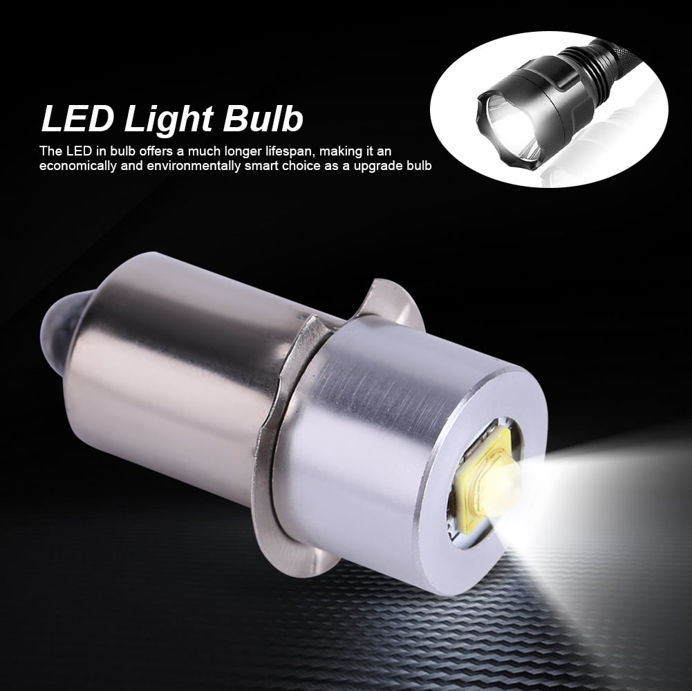 Bright! LED Flashlight 1w Bulb 18v DeWalt Craftsman Makita Bosch Ridgid Ryobi 