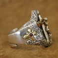 thumbnail image 6 of Brass Beauty Cross 925 Sterling Silver Shield Ring TA452A US Size 11.5, 6 of 13