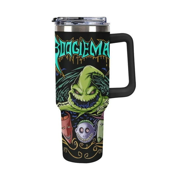 Oogie Boogie Car Cup with Handle Straw Lid Stainless Steel Double Wall Vacuum Coffee Mug Large Capacity Tumbler 40oz for Man Woman