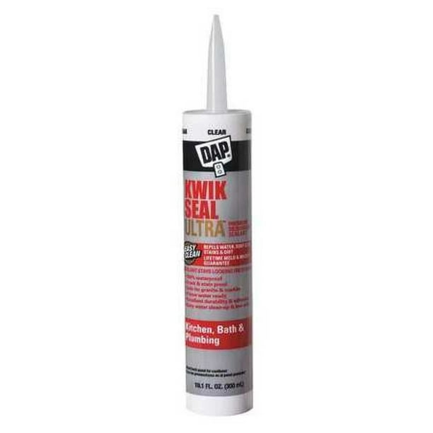 DAP Kwik Seal Ultra Premium Kitchen and Bath Sealant, 10.1 OZ Clear