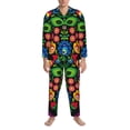 thumbnail image 3 of Picia Traditional Floral Polish Pattern Men’s Long-Sleeve Sleepwear Set - Soft 2-Piece Loungewear with Pockets, Comfy PJs for Relaxing Nights-Medium, 3 of 7