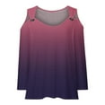 thumbnail image 4 of tklpehg Womens Tops Dressy Casual Lightweight Comfy Long Sleeve Tops Going Out Tops Tunic Tops V-Neck Gradient Color Loose Blouses (Purple,S), 4 of 5