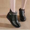 thumbnail image 5 of Women's High - Top Velvet - Upper Winter Boots with Round Toe - Warm, Comfortable, Flat - Heel Casual Boots with Side Zipper and Totem Element, 5 of 9