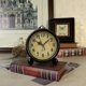 thumbnail image 5 of Reloj despertador analógico silencioso, pequeño, de mesita de noche, funciona con pilas, para mesa, estantería de salón, reloj de regalo (clásico), 5 of 7