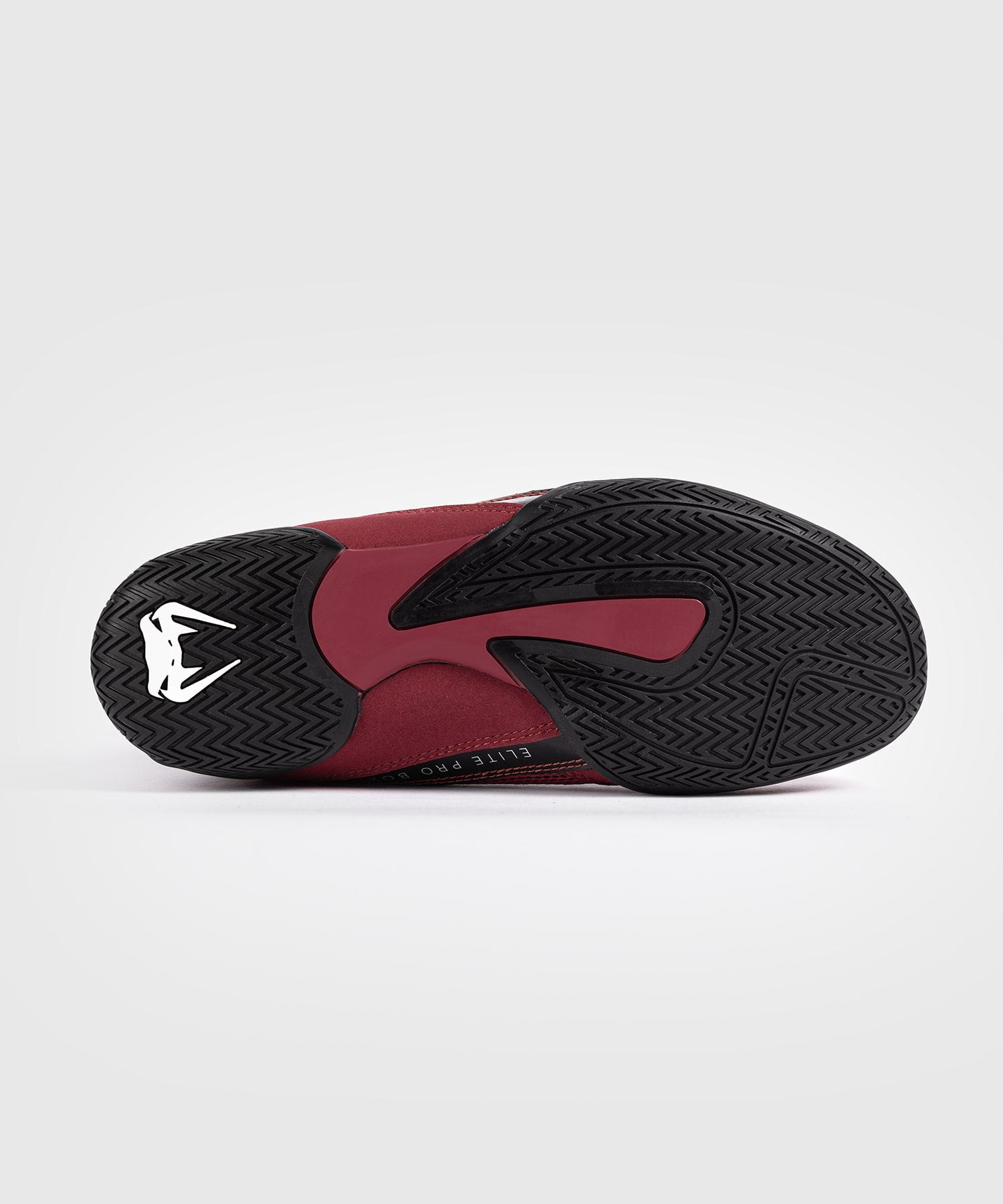 Venum Elite Boxing Shoes - Burgundy / Silver - M10.5/W12