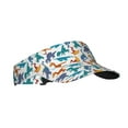 thumbnail image 2 of Yiaed Block Dinosaur Print Sport Sun Visor Hats Adjustable Empty Top Baseball Cap Cotton Ball Caps for Women and Men, 2 of 5